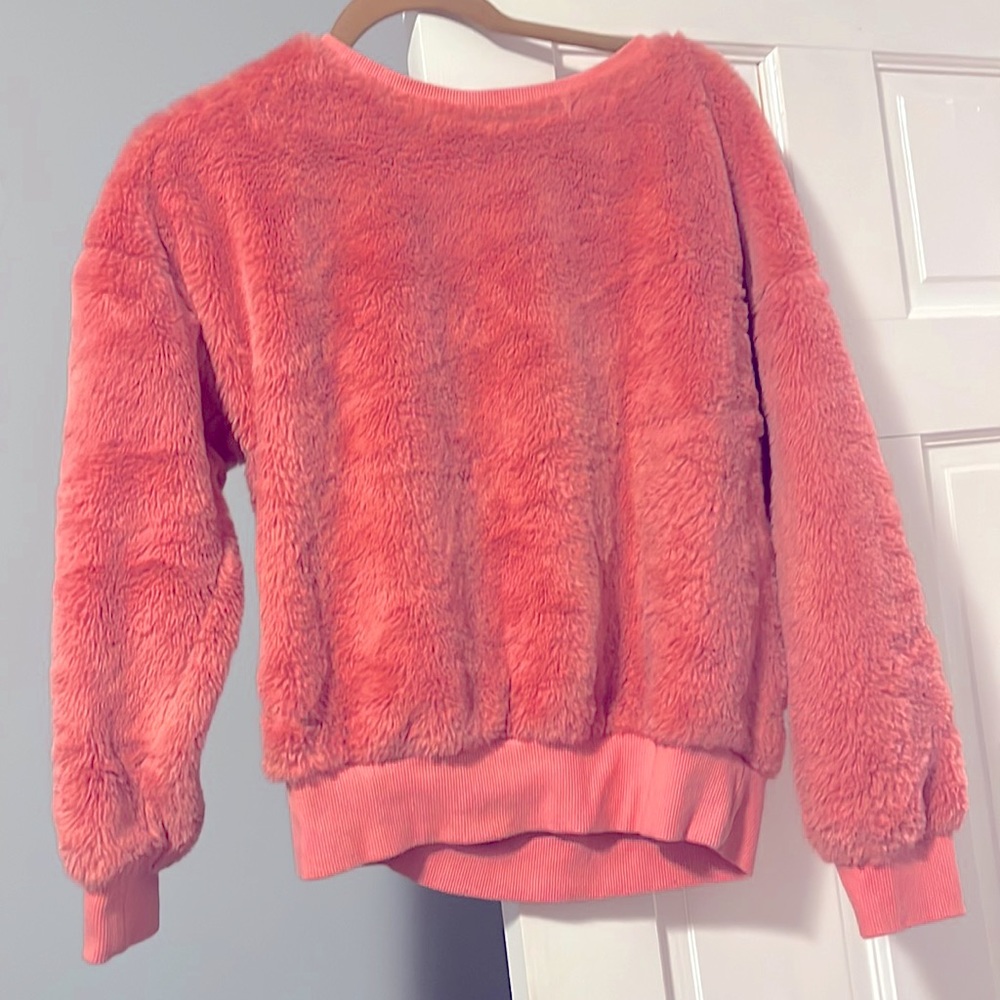 Fuzzy pink sweatshirt